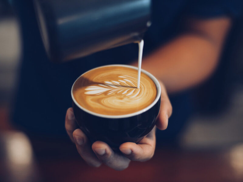 Kaffee mit Latte Art